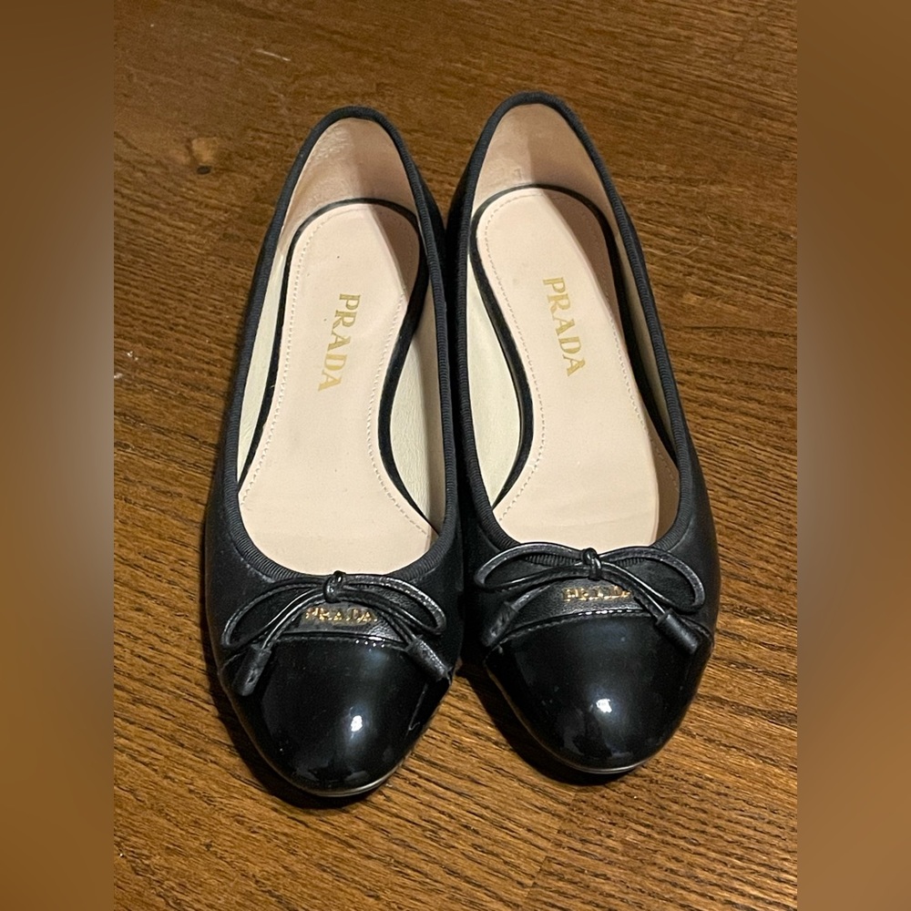 Prada Leather Ballet Flats